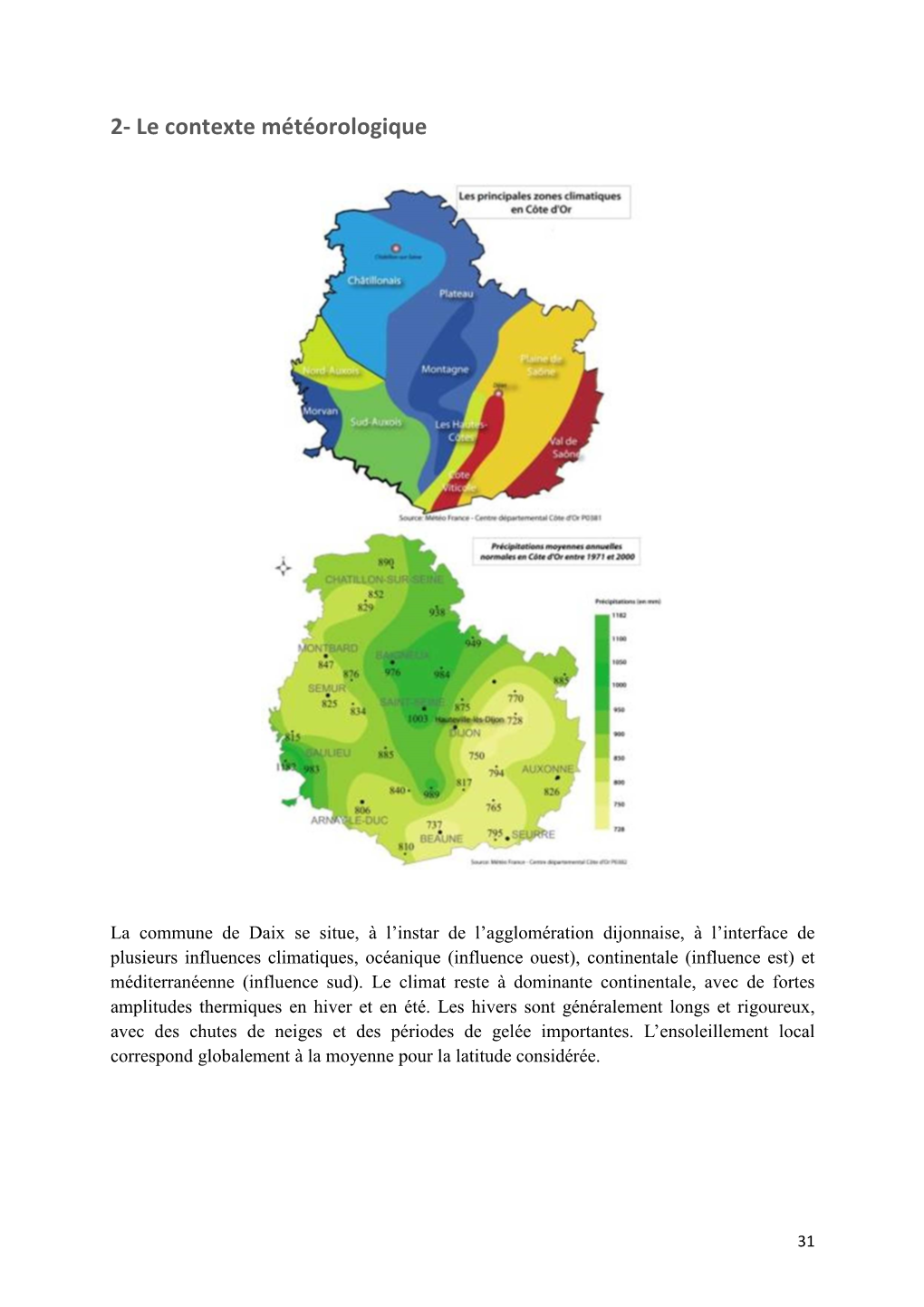 2- Le Contexte Météorologique