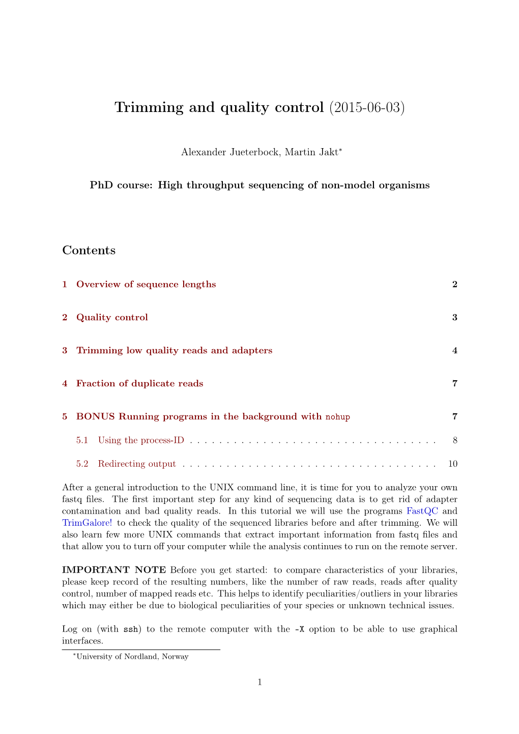 Trimming and Quality Control (2015-06-03)