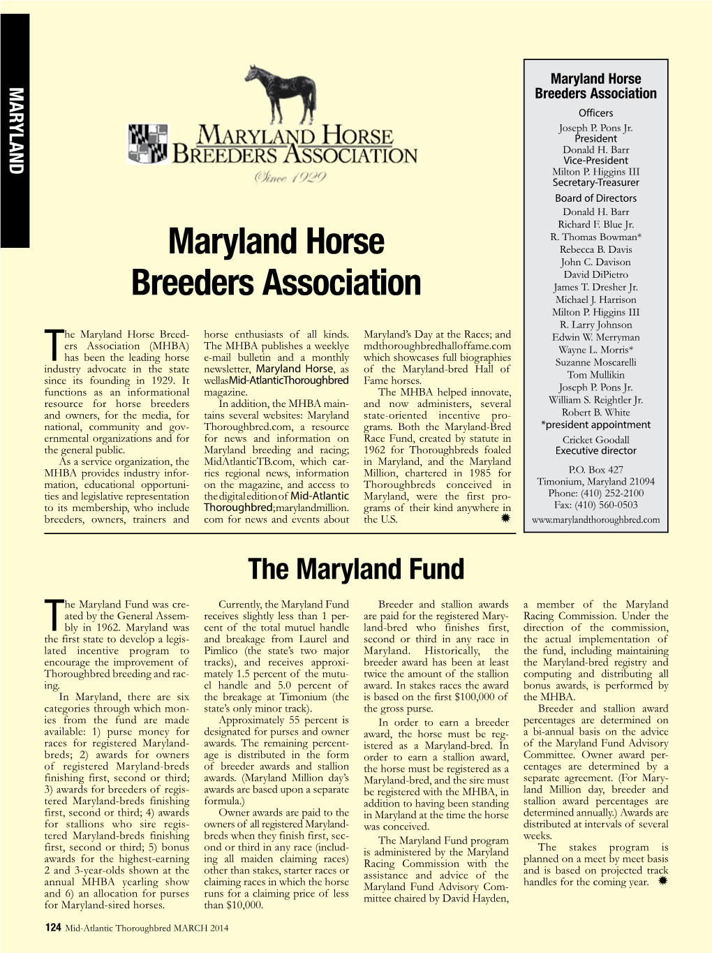 Maryland Horse Breeders Association