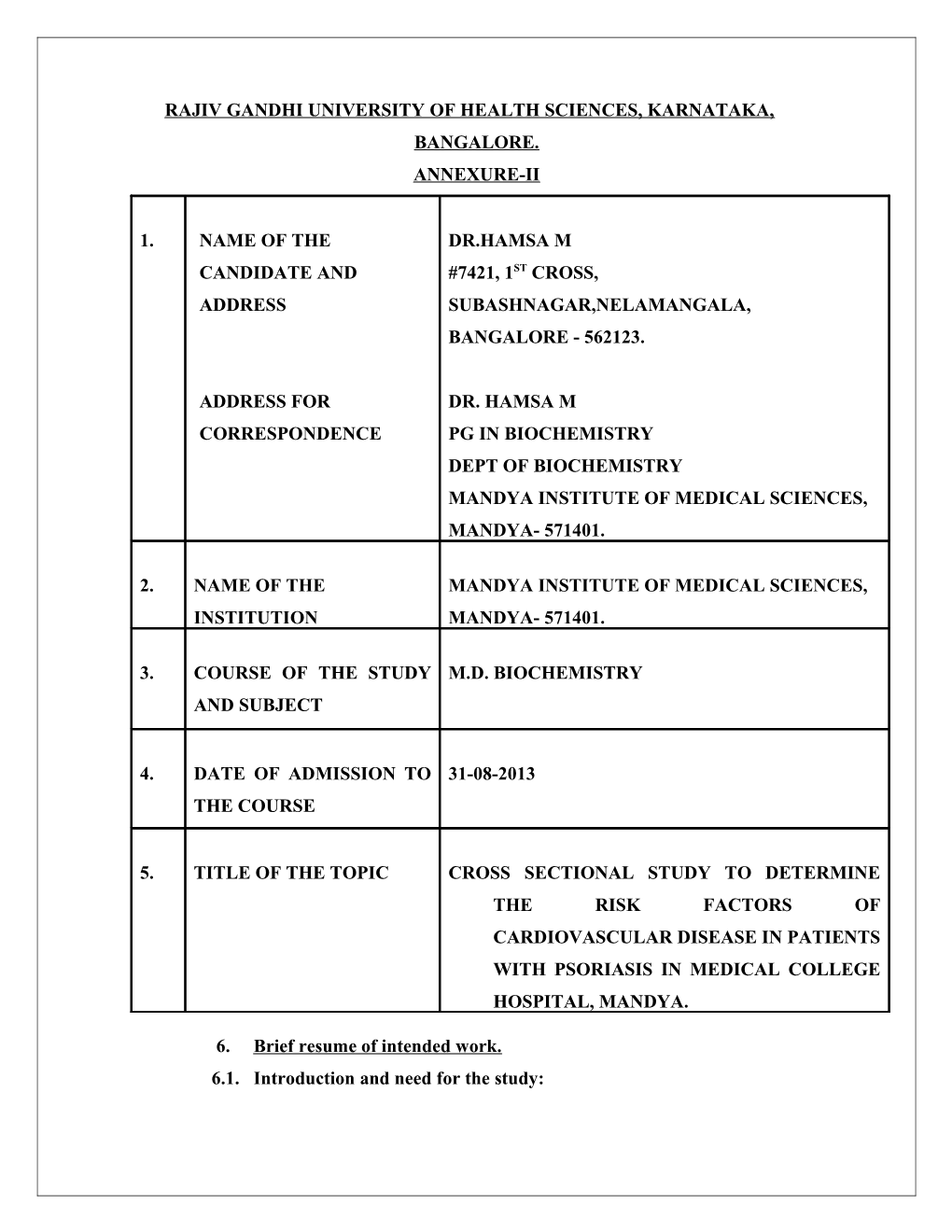 Rajiv Gandhi University of Health Sciences, Karnataka, Bangalore s19