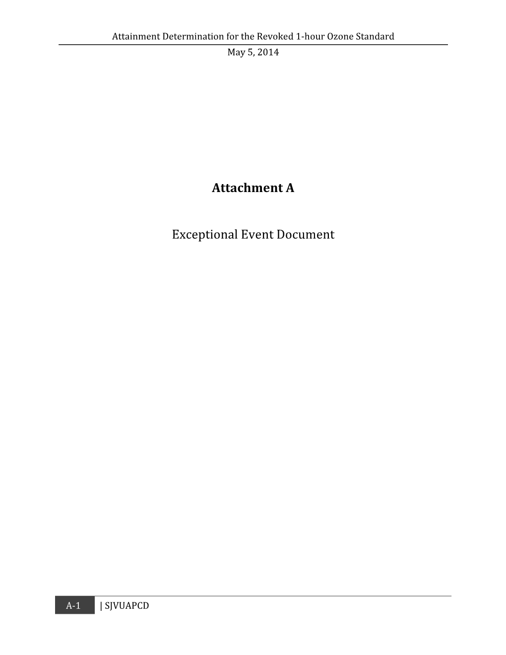 Exceptional Event Document