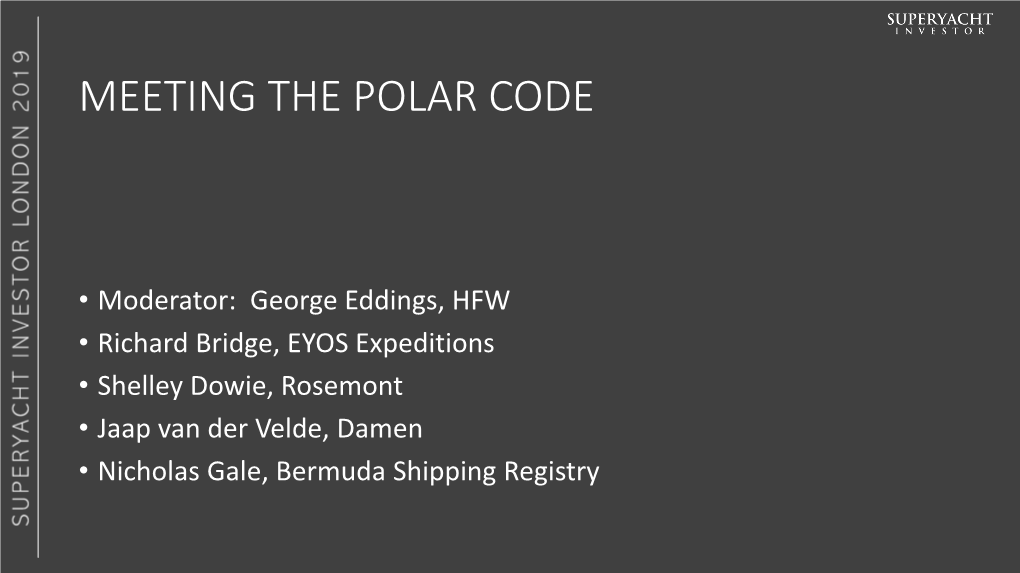 Meeting the Polar Code