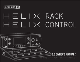 Line 6 Helix Rack & Helix Control Owner's Manual