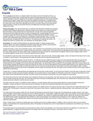 Coyote: Wildlife Notebook Series