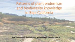 Patterns of Plant Endemism and Biodiversity Knowledge in Baja California