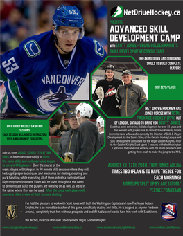 Advanced Skill Development Camp with Scott Jones - Vegas Golden Knights Skill Development Consultant Breaking Down and Combining Skills to Build Complete Players