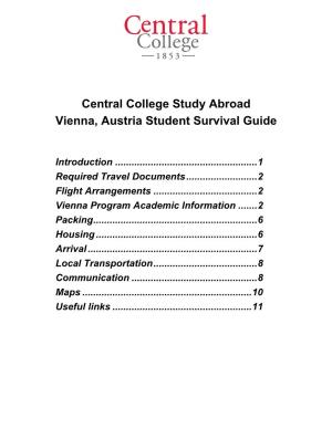 Central College Study Abroad Vienna, Austria Student Survival Guide