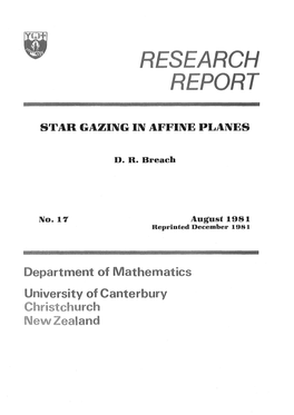 Star Gazing in Affine Planes