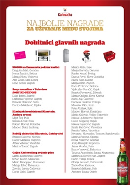 Dobitnici Glavnih Nagrada