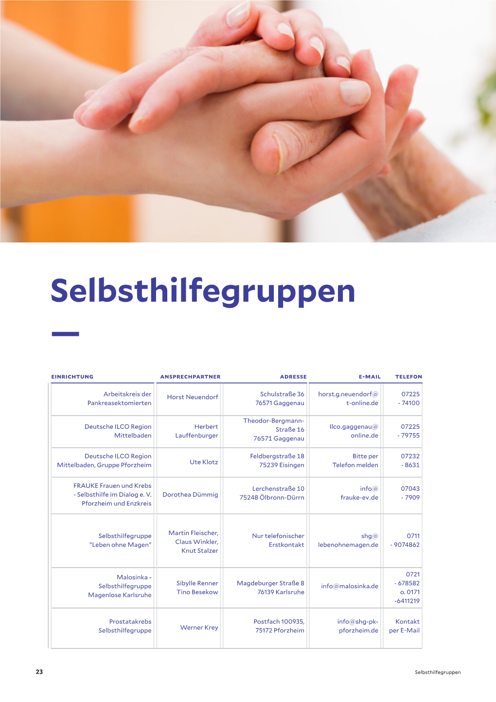 Selbsthilfegruppen —