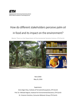Stakeholder Perception of Palm Oil Final