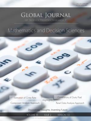 Global Journal of Science Frontier Research: F Mathematics & Decision Sciences