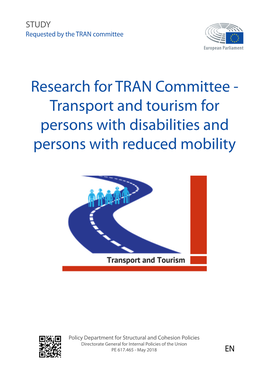 Research for TRAN Committee - Transport and Tourism for Persons with Disabilities and Persons with Reduced Mobility