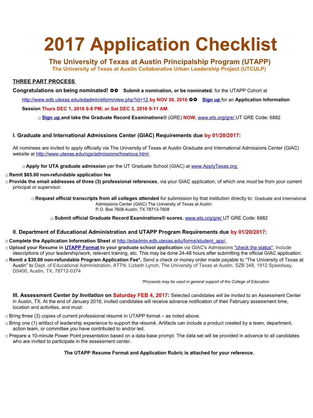 The University of Texas at Austin Principalship Program (UTAPP)