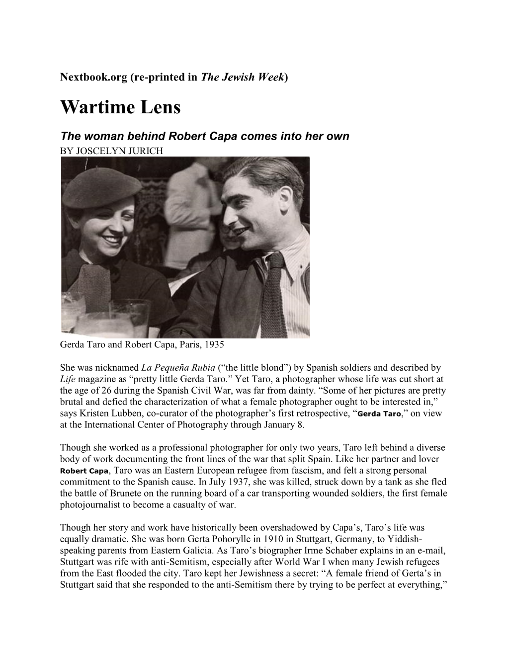 Wartime Lens