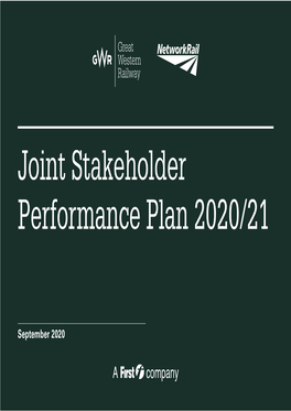 GWR Stakeholder Performance Plan 202021
