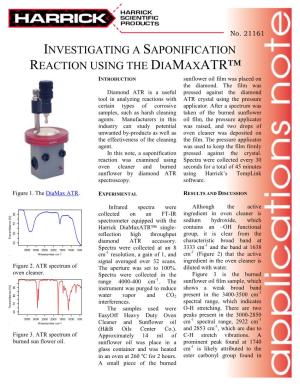 Investigating a Saponification Reaction Using the Diamaxatr™