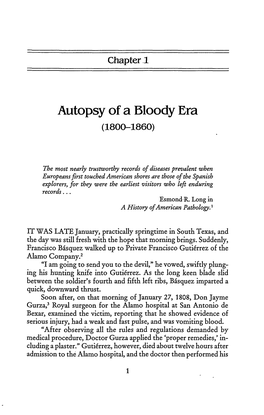 Autopsy of a Bloody Era (1800-1860)