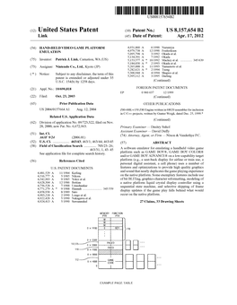 (12) Ulllted States Patent (10) Patent N0.: US 8,157,654 B2 Link (45) Date of Patent: Apr
