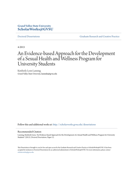 An Evidence-Based Approach for the Development of a Sexual Health