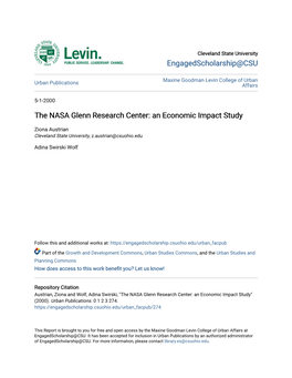The NASA Glenn Research Center: an Economic Impact Study