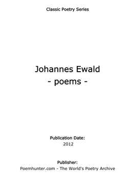 Johannes Ewald - Poems