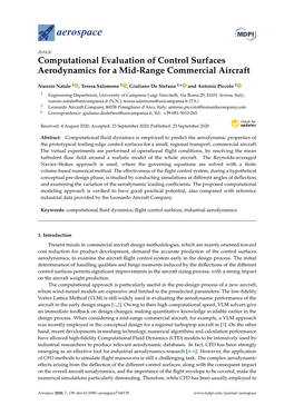 Computational Evaluation of Control Surfaces Aerodynamics for a Mid-Range Commercial Aircraft