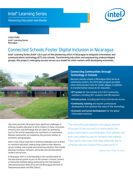Connected Schools Foster Digital Inclusion in Nicaragua