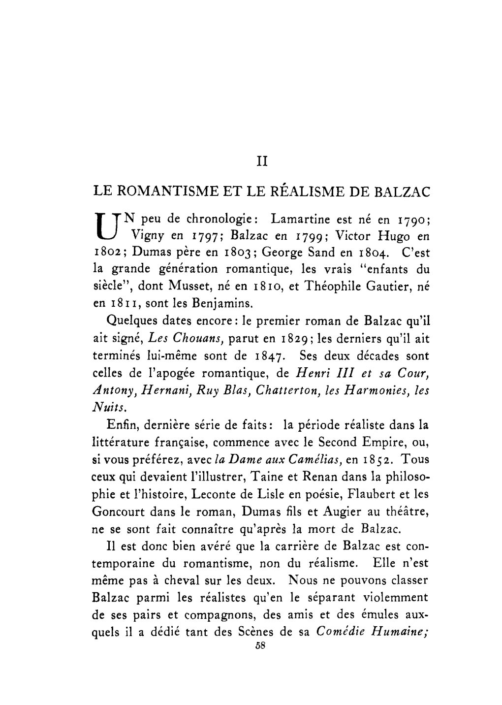 Le Romantisme Et Le R~Alisme De Balzac