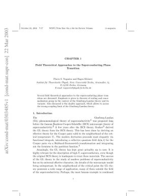 Field Theoretical Approaches to the Superconducting Phase Transition 3
