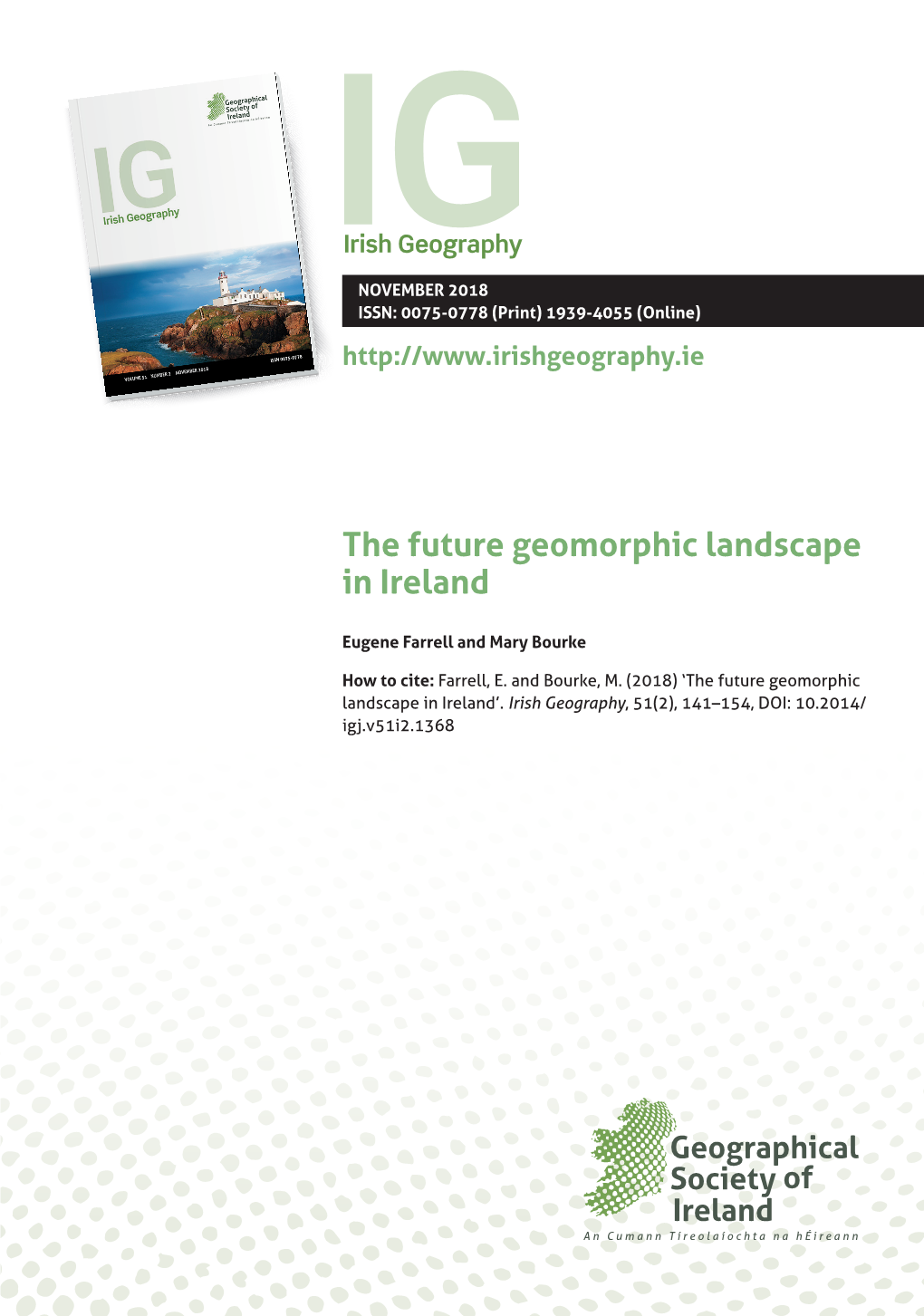 The Future Geomorphic Landscape in Ireland