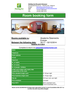 Room Booking Form