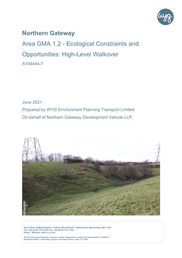 Northern Gateway Area GMA 1.2 - Ecological Constraints and Opportunities: High-Level Walkover A104444-7