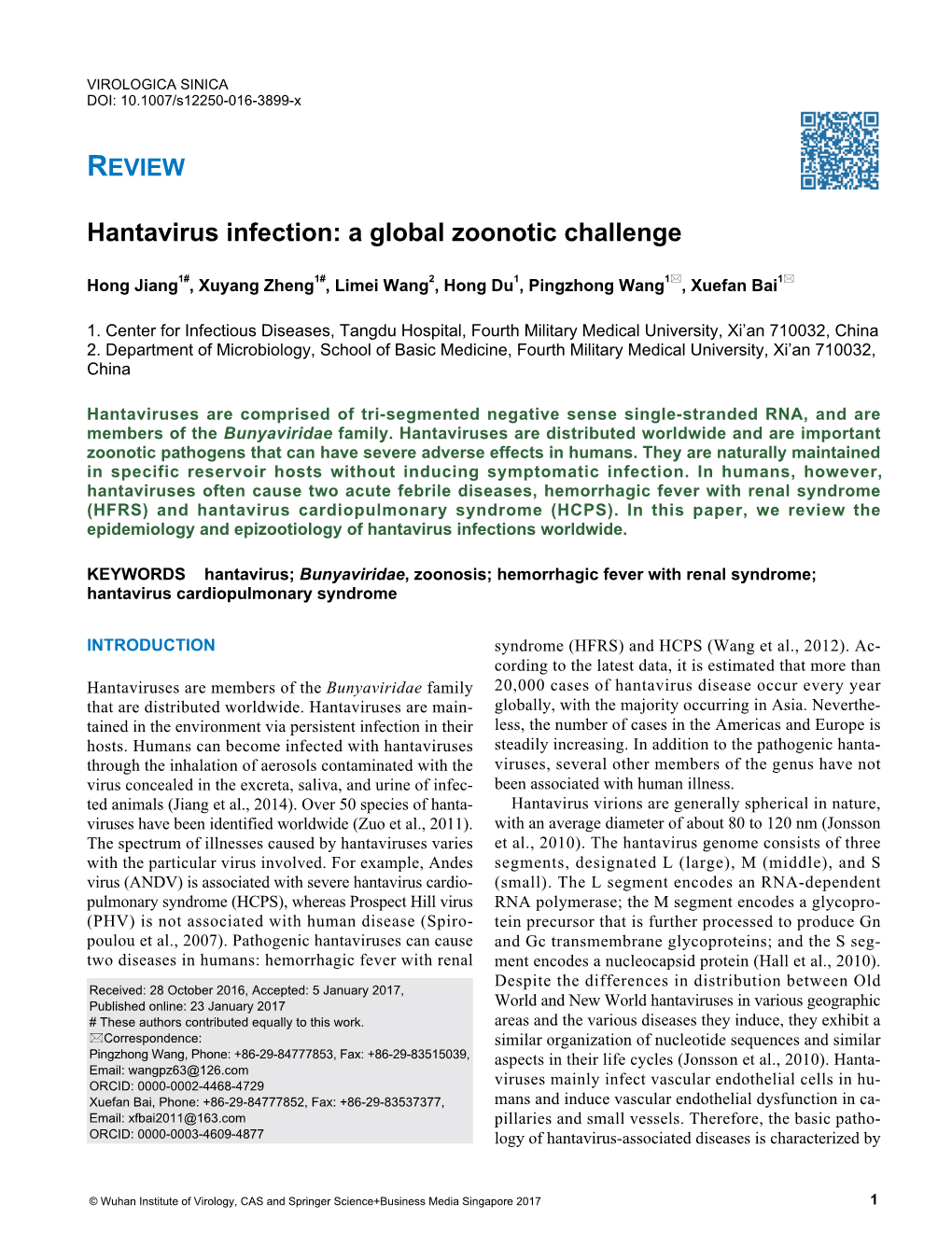 Hantavirus Infection: a Global Zoonotic Challenge