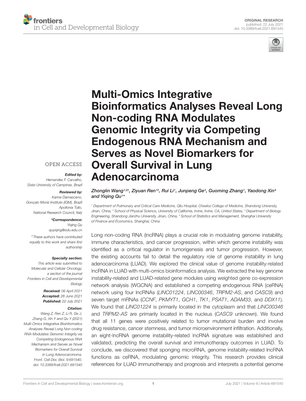 Multi-Omics Integrative