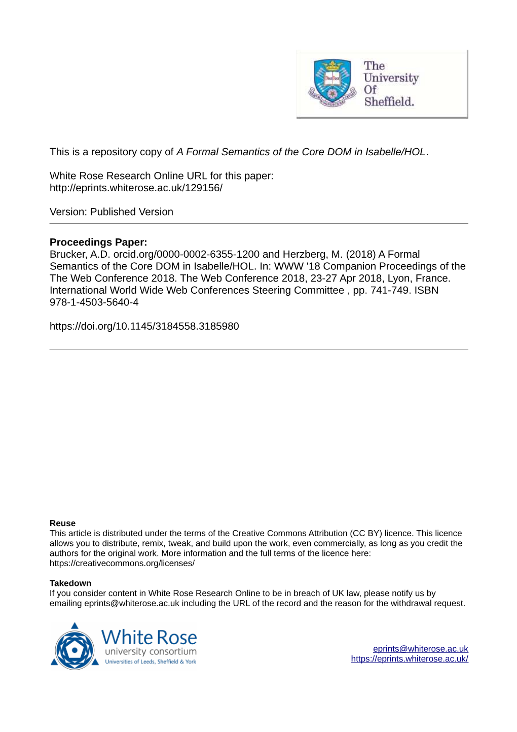 A Formal Semantics of the Core DOM in Isabelle/HOL