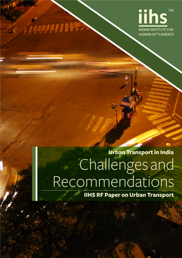 Urban Transport in India: Challenges and Recommendations