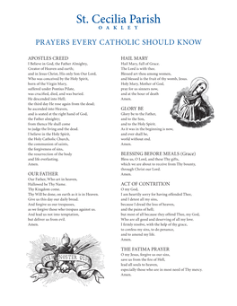 Prayers Every Catholic Should Know