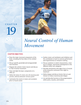 Neural Control of Human Movement