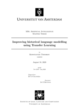 Improving Historical Language Modelling Using Transfer Learning
