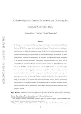 Collective Spectral Density Estimation and Clustering for Spatially