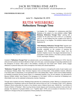 JACK RUTBERG FINE ARTS Reflections Through Time
