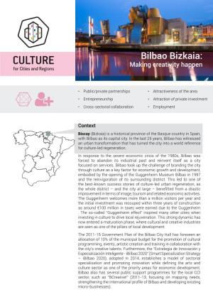 Bilbao Bizkaia: Making Creativity Happen