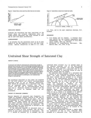 Undrained Shear Strength of Saturated Clay