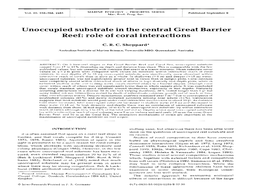 Unoccupied Substrate in the Central Great Barrier Reef: Role of Coral Interactions