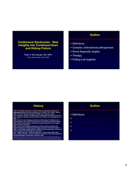 Cardiorenal Syndromes Presentation