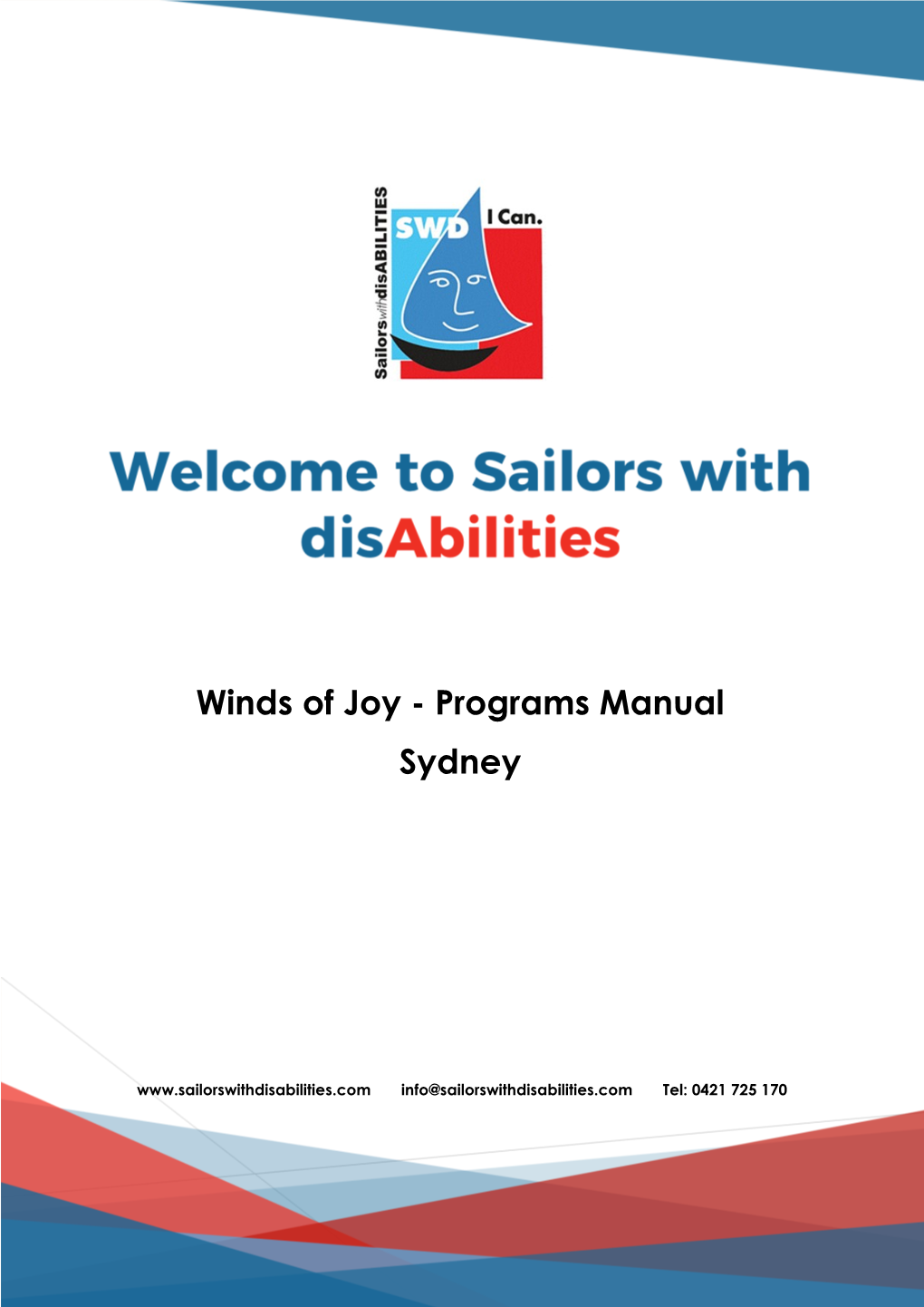 Winds of Joy - Programs Manual Sydney