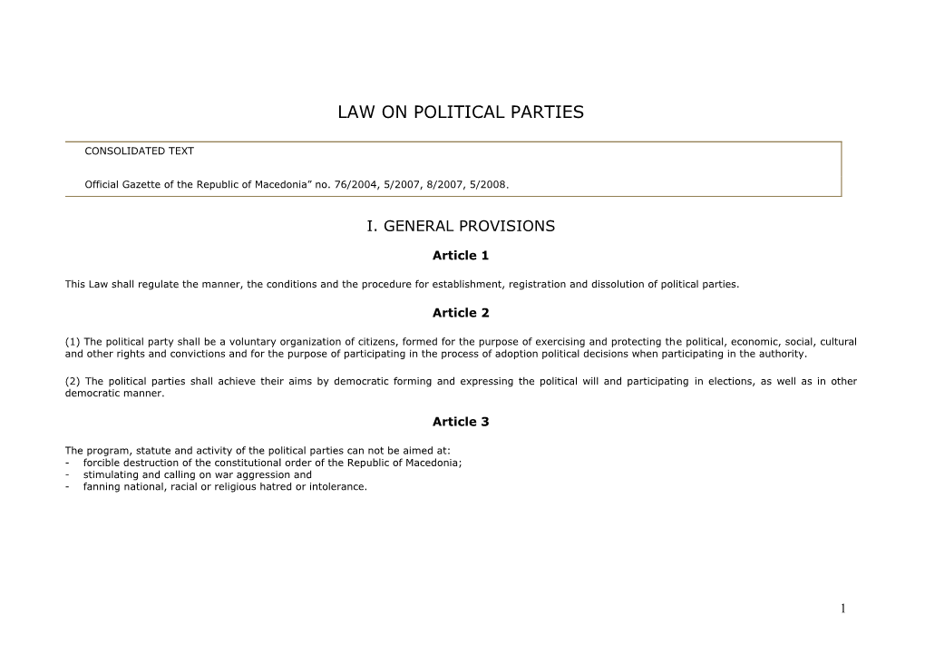 Law on Political Parties