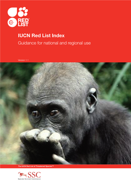 IUCN Red List Index Guidance for National and Regional Use