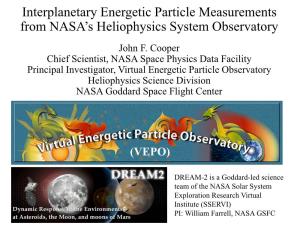 Interplanetary Energetic Particle Measurements from NASA's